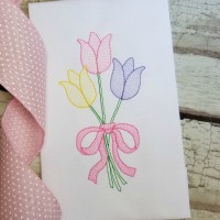 Tulip Bouquet Machine Embroidery Design - Sketch Stitch